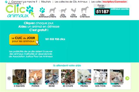 webaction|clic animaux cliquer pour donner.